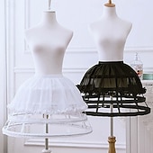 ieftine fustă de sub-Cosplay Lolita Lungime Genunchi Combinezon tutu Sub Fusta Prințesă Costume de fancy Pentru femei Mascaradă Petrecere Petrecerea Burlăcițelor Adulți Combinezon