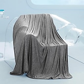 baratos Coleção de elite-cobertor de resfriamento de verão, cobertor de resfriamento confortável e respirável, cobertor macio para escritório em casa, roupa de cama confortável, acessórios de quarto presente para o verão, presentes para homens 82% viscose derivada de bambu