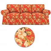 baratos Cobertura de Sofa-Capa de Sofá 100% Algodão Floral Almofadada