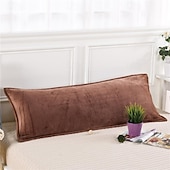 abordables Coussins tendances-Housse de coussin décorative de couleur unie, 1 pièce, taie d&#039;oreiller carrée douce, pour chambre à coucher, salon, canapé, chaise