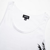 billiga Herrarnas Elite T-shirts och linnen-Herr Grafisk Conch Linne Undertröjor Ärmlös T-shirt 3D-tryck Rund hals Skjorta Mode Utomhus Ledigt Gata Ledigt Dagligen Ljusblå Vit Vår &amp; sommar Kläder S M L XL XXL 3XL
