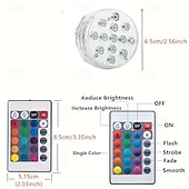 olcso Víz alatti lámpák-merülő led medence lámpa, rgb színváltó 13 led mágneses - vezeték nélküli távirányító, vízálló medence, akvárium, fürdőkád dekoráció, bulik, nyaralás, kerti szökőkút