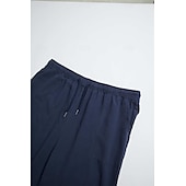 baratos Feriado-Homens Calção Shorts de linho Shorts de verão Shorts de praia Calças Capri Bolsos Com Cordão Cintura elástica Tecido Conforto Respirável Ao ar livre Diário Para Noite Moda Roupa de rua Preto Branco