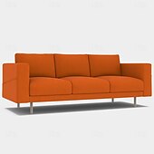 baratos Cobertura de Sofa-Capa de Sofá de 3 Lugares 100% Algodão Sólida Almofadada