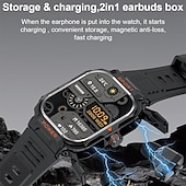 economico Smartwatch-Orologio intelligente 2 in 1 con auricolari smartwatch tws auricolare bluetooth cardiofrequenzimetro orologio sportivo orologio fitness