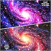 Χαμηλού Κόστους Μαύρισμα ταπετσαρία-blacklight ταπετσαρία uv αντιδραστική λάμψη στη σκοτεινή λάμψη πάρτι νέον διαστημικό σύμπαν φύση ψυχεδελική trippy ομιχλώδης κρεμαστή ταπισερί τοίχου τοιχογραφία για κρεβατοκάμαρα σαλονιού