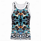 abordables Camisetas 3D-Hombre 3D Tanque Sin Mangas Camiseta Cuello Barco Camisa Feo Exagerado Carnaval Fiesta Casual Negro Verano Ropa S M L XL XXL XXXL