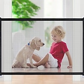 cheap Window Screen &amp; Door Screen-Dog Gates Indoor Pet Isolation Net Folding Safety Door Guard, Pet Isolation Net, Dog Barriers, Magic Gate for Dogs, Safety Fence for Hall Doorway, Pet Isolation Net Indoor Outdoor