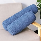 economico Copricuscini per cuscini decorativi-Rotolo di copertura per cuscino con collo rotondo, cuscino di supporto cervicale, copertura per sollievo dal dolore al collo, copertura per cilindro per dormire, sedia, auto, divano