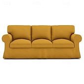 baratos Cobertura de Sofa-Capa para Sofá de 3 Lugares Capa de Sofá de Algodão com 3 Capas de Almofada e 3 Capas de Encosto Capa Ektorp Lavável Protetor de Móveis