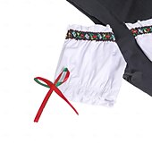 billige Dirndl-Oktoberfest Lapper Dirndl Trachtenkleader Hushjelp Sexy bayerske feriekjole Enger Dame Ølfestivalen Oktoberfest-kostyme Dirndl Tradisjonell stil klut Kjole Sokker Pannebånd