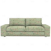 abordables Housse de canapé-Housse de canapé 100% coton en couleur florale matelassée