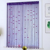cheap Macrame &amp; String Curtains-Rose Thread Door Curtain, 39x79 Inch Rose Thread Door Curtain, Privacy Door Frame Tassel Rose Thread Door Curtain For Home Decor Door Windows Valentine&#039;s Day
