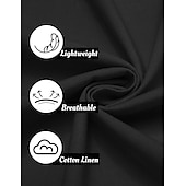 voordelige Vakantie-Voor heren Overhemd linnen overhemd Zomer overhemd Strand Kleding Overhemd met knopen Bloemig Vakantie Curise Zwart Wit Blozend Roze blauw Lange mouw Revers Lente &amp; Herfst Kleding Splits