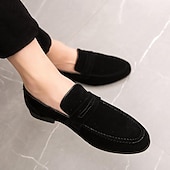 preiswerte Herrenpantoletten &amp; -slipper-Herren-Loafer aus Wildlederimitat – klassische Slipper mit niedrigem Absatz und weicher Sohle für den Alltag