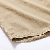 economico Camicie da lavoro da uomo-Per uomo Camicia Camicie da lavoro Maglietta informale Camicia con bottoni Camicia da carico Nero Kaki Verde militare Manica lunga Liscio Collo ripiegabile Da mare Per eventi Tasca frontale