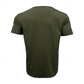 cheap Basic T shirts-Men's T Shirt Tee Short Sleeve Shirt Tee Top Short Sleeve V Neck Spring &amp; Summer Plain Fashion Designer Basic Front Pocket Vacation Street Going out Black White Blue Top Tee for Men