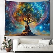 ieftine tapiserie boho-Boho Buddha arborele vieții tapiserie agățată artă de perete sacru tapiserie mare murală decor fotografie fundal pătură perdea acasă dormitor living decor