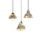 economico Luci a sospensione-lampada a sospensione a led 1 luce 15 cm forma in vetro trasparente con design elegante camera da letto in stile moderno ufficio finiture verniciate 110-240v