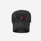 cheap Men&#039;s Baseball Cap-Men&#039;s Baseball Cap Sun Hat Trucker Hat Black Navy Blue Polyester Embroidery Fashion Casual Street Daily Letter Adjustable Sunscreen Breathable