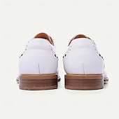 levne Formální-pánské bílé společenské boty brogue - klasický oxfordský design pro svatby, formální události a obchodní oblečení
