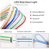 cheap Neon LED Lights-5V USB Waterproof Neon Strip Light 2M 6.5ft Battery Box Power Supply Neon Rope Light 240LED Waterproof IP65 Neon Light LED Light Strip Suitable for Bedrooms TV Backlight Cabinets