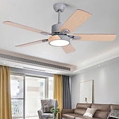 economico Ventilatore da soffitto con luci-ventilatori a soffitto a led luce sospesa a soffitto per cucina sala da pranzo 1 luce 105/120/130 cm acrilico 3 colori-luce moderna camera da letto in stile nordico caffè 110-240v