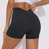 cheap Yoga Shorts &amp; Bikers-Women&#039;s Gym Shorts Yoga Shorts Workout Shorts High Waist Yoga Gym Workout Pilates Shorts Black White Royal Blue Sports Activewear Stretchy Slim