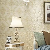 abordables Papel pintado-Fondos de pantalla frescos Papel tapiz de damasco floral mural de pared decoración del hogar revestimiento de paredes moderno clásico, material de tela no tejida adhesivo requerido papel tapiz,