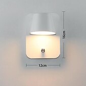 abordables Apliques de pared para interior-Luces de pared interiores LED Luz de lectura de cabecera con versión de luz nocturna e interruptor independiente Aplique de pared de tocador RV giratorio de 350 ° Lámpara de pared de metal para sala