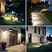 levne Pozemní světla-solární světla venkovní voděodolná ip68 56led solární krajinné trávníkové reflektory pro zahradní terasu osvětlení dvorku, dva způsoby vložení do země a zavěšení na stěnu 1ks