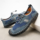 cheap Casual Lace-Up Shoes-Men's Faux Leather Green Outdoor Water Shoes, Breathable Quick-Dry Sports Footwear for Hiking, Beach and Summer Adventures