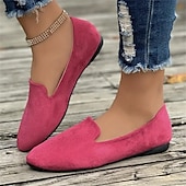 cheap Women&#039;s Slip-Ons &amp; Loafers-Women&#039;s Yellow Suede Slip-On Loafers - Comfortable Casual Flats for Everyday Wear