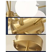 economico Luci a sospensione-lampada a sospensione a led semplice oro magico fagiolo molecolare e27 nordico postmoderno luce di lusso 95 cm camera da letto a 12 teste sala da pranzo 110-240 v&#039;