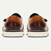 cheap Premium Leather Sandals-Men&#039;s Sandals Leather Shoes Fishermen sandals Leather Italian Full-Grain Cowhide Breathable Comfortable Slip Resistant Buckle Brown