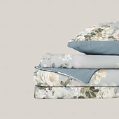 cheap Duvet Cover Sets-100% Cotton Vintage Floral Series Duvet Cover 3-Piece Set Short Fluff for Summer Soft Skin Friendly Comfy Lightweight