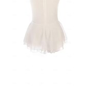 economico Abiti da Pattinaggio Artistico-Vestito da pattinaggio artistico Per donna Da ragazza Pattinaggio sul ghiaccio Vestiti Bianco Collage Foro per pollice Retato Elastene Elasticizzato Addestramento Da allenamento Professionale Vestiti