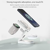 cheap Wireless Chargers-Wireless Charger 15 W Output Power Wireless Charging Station CE Certified Fast Wireless Charging MagSafe Universal For iPhone 14/13/12/11 Pro Max Universal Cellphone Gear Fit 2 R360 Apple Watch