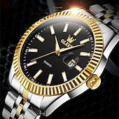 levne Quartz hodinky-nové olevs značka olevs móda jednoduché pánské hodinky quartz svítící kalendář trend luxusní business voděodolné pánské sportovní hodinky