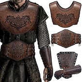 cheap Armor-Medieval Renaissance Armor Outfits Armband Ren Faire Warrior Viking Men&#039;s Viking Halloween Carnival Performance LARP Ren Faire Adults&#039; Vest Waist Belt Arm Guards