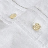 economico Casual da lavoro-Per uomo Camicia Camicia di lino Camicia casual Camicia in cotone e lino Camicia con Bottoni Semplice Vacanza Streetwear Bianco Blu marino Cachi Grigio chiaro Manica Corta Collo ripiegato Estate