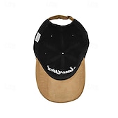 preiswerte Baseballkappe für Herren-Herren Cap Basecap Sonnenhut Kappe Schwarz Marineblau Baumwolle Bestickt Modisch Brautkleider schlicht Strasse Täglich Buchstabe Einstellbar Sonnenschutz Atmungsaktiv