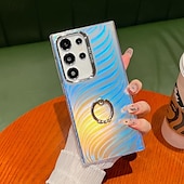 levne Pouzdra pro Samsung-telefon Carcasă Pro Samsung Galaxy S24 S24 Ultra Plus S23 Ultra Plus S22 Ultra A55 A35 A25 A15 5G A54 A34 A14 S25 Ultra Zadní kryt Bling Glitter Lesklé Prstencová spona Nárazuvzdorné TPU Pokování