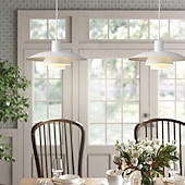 cheap Pendant Lights-LED Pendant Light  Kitchen Island Pendant Lamp 1-Light 30/38 cm Single Design  E27 Metal Painted Finishes Modern Nordic Style Bedroom Office 110-240V