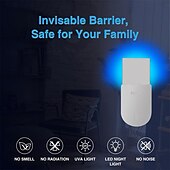 رخيصةأون علة zapper-مصيدة الحشرات الطائرة لقاتل البعوض والذباب وذباب الفاكهة والعث &amp; البعوض مع سطوع قابل للتعديل للأشعة فوق البنفسجية جاذبة الماسك &amp; ضوء الليل 1 جهاز 5 عبوات بطاقة الغراء
