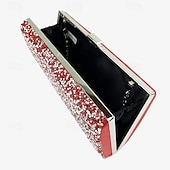 cheap Clutches &amp; Evening Bags-Chic Glitter Evening Clutch with Chain Strap - Elegant Women&#039;s Sparkle Party Purse