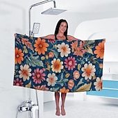 economico set di asciugamani da spiaggia-telo mare oversize 100% microfibra 35&quot;x70&quot;, telo mare grande per adolescenti e adulti, asciugatura rapida, assorbente, morbido, versatile per viaggi, bagno e piscina, regalo per le vacanze 160x80 cm