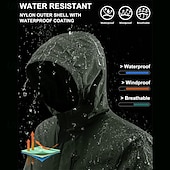 Недорогие Флисовые и 3 в 1 куртки-Муж. Куртка для туризма и прогулок Дождевая куртка для туризма и прогулок Дождевик Весна Осень на открытом воздухе Пэчворк Водонепроницаемость Быстровысыхающий Дышащий Жакет Односторонняя