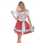 voordelige Dirndl-Oktoberfest Jurken Dirndl Dirndl-blouse Beiers hulp in de huishouding Duits München Weiden Doek in traditionele stijl Blouse