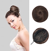 abordables Chignons-extension de chignon pour un chignon instantané avec cordon de serrage - chignons de ballet parfaits avec faux postiches et pinces à chignon chignons princesse Leia